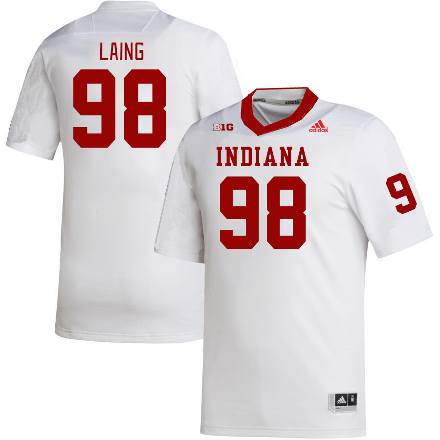 Men #98 Trey Laing Indiana Hoosiers College Football Jerseys Stitched Sale-White